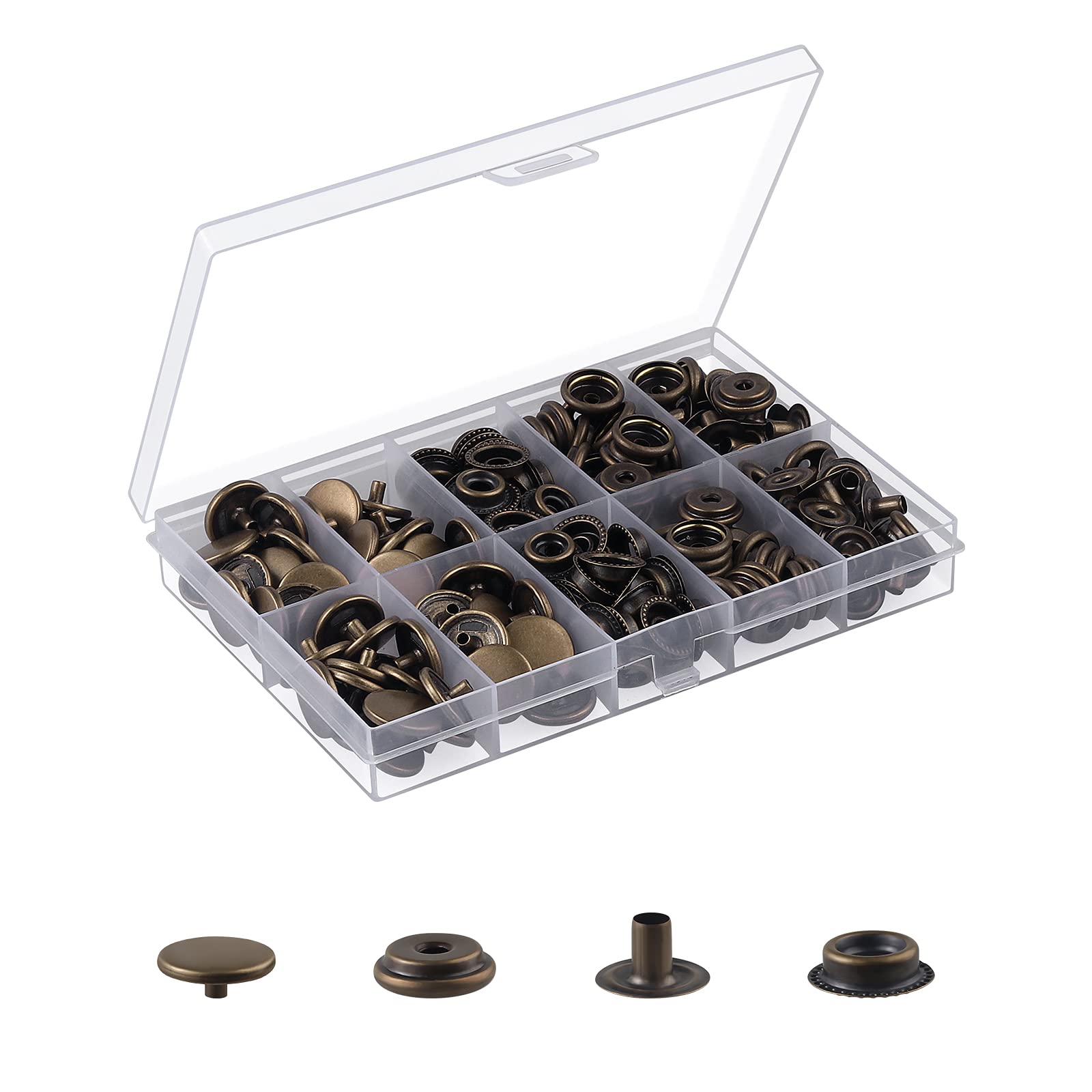 25 PCS BOUTONS À Coudre Metal Pressions Fermeture Bouton-pression De