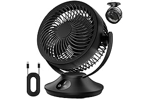Best Rechargeable Fan For Whole Room: 12000mAh Portable Table Air Circulator Fan
