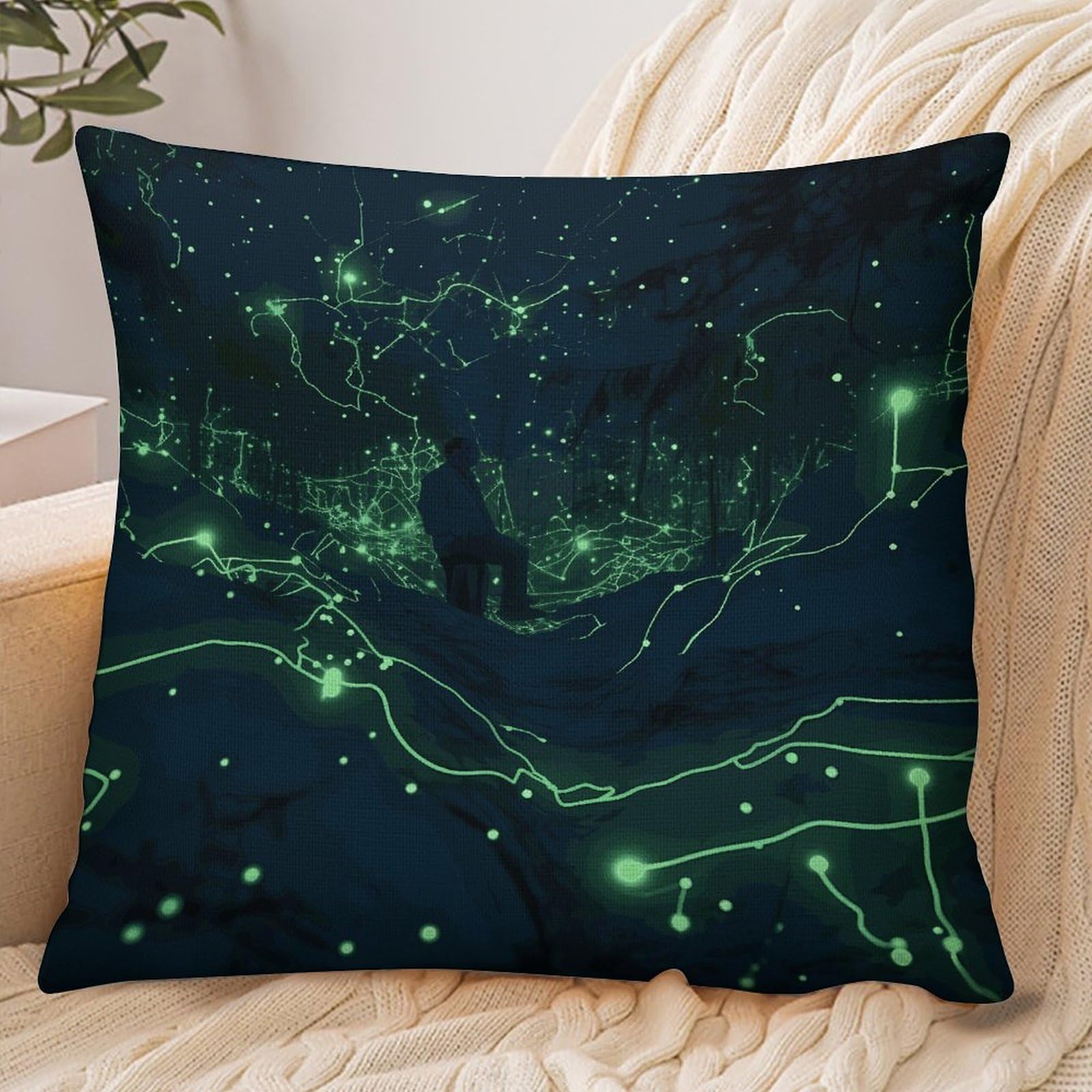 Fekiloot Style Glow In The Dark Pillowcase Pillow Sham Pillow Case