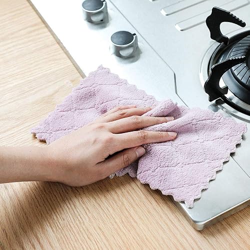 Miniatura 4 de 12 paños de limpieza mágicos para cocina, lavar platos, súper absorbentes, antiadherentes, aceite, lavables, de secado rápido, paños de limpieza de