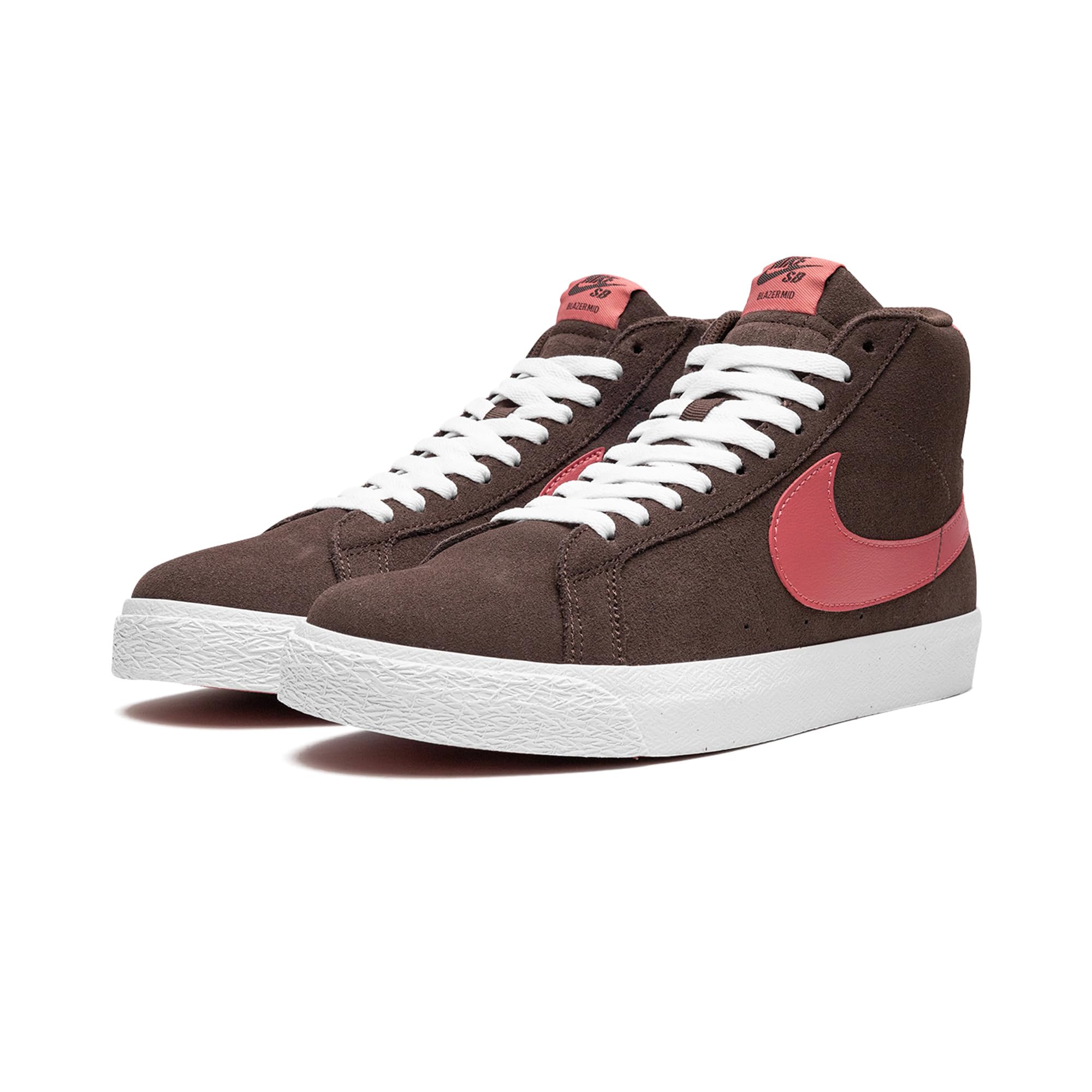 SB Zoom Blazer Mid Men's Skateboard Shoes, Baroque Brown/Adobe-White