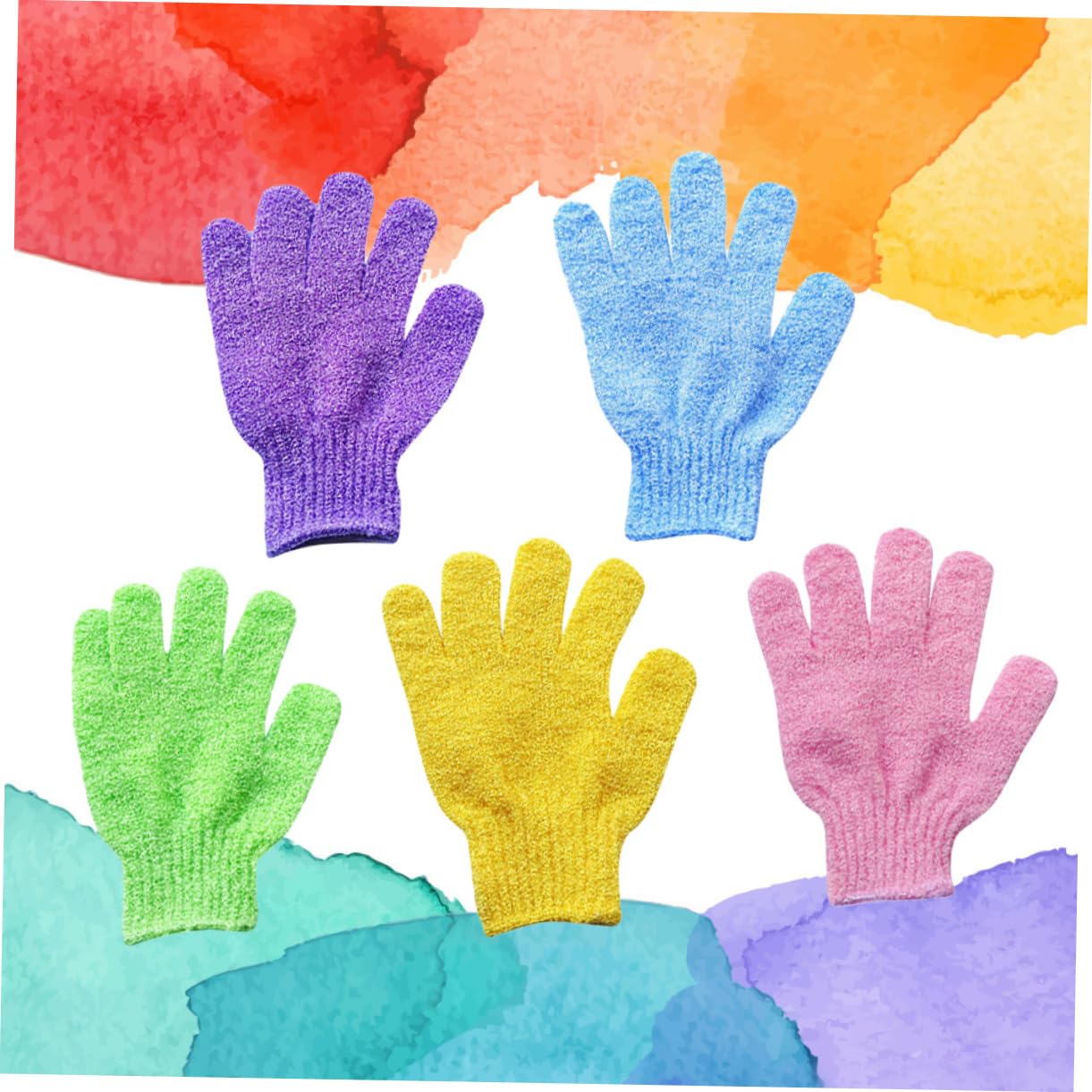 Healeved 15paare Peeling-badehandschuhe Für Körperpeeling Fünf Finger Duschschrubber Für Männer Und Frauen Für Sanfte Hautreinigung Und Entspannung Der Badewanne