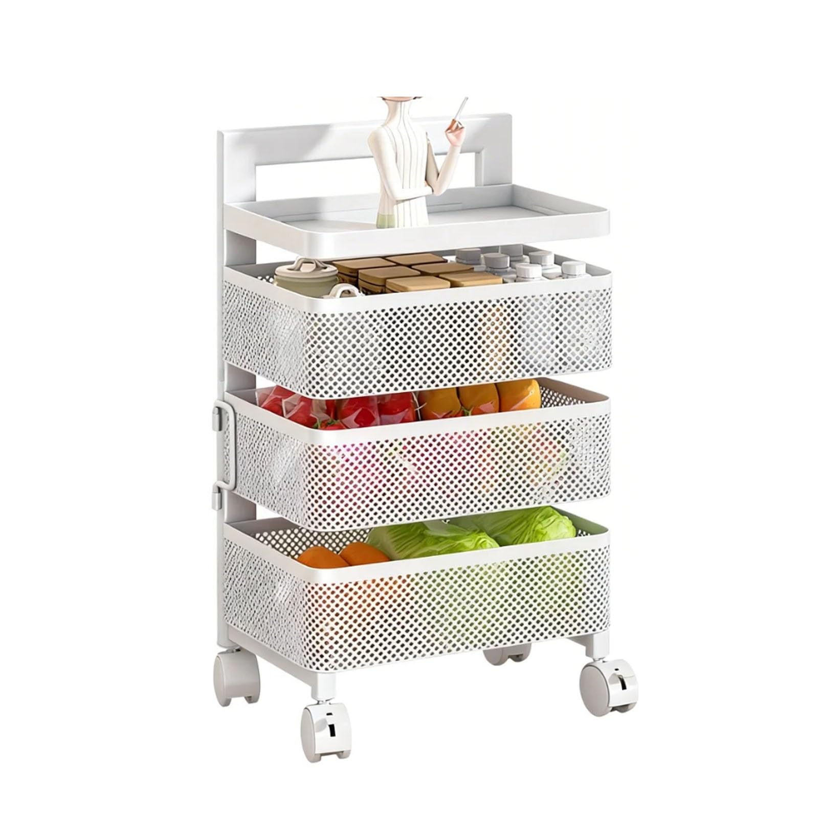 Estante rectangular giratorio de cocina para mantener tus frutas y verduras siempre a mano