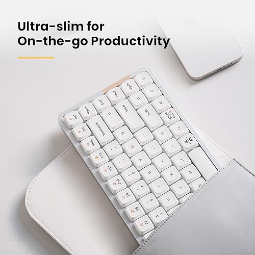 Miniatura 6 de LOFREE Flow - Teclado mecánico de perfil bajo, 100 teclas recargables inalámbricas con Bluetooth y conexión por cable para Windows, Mac