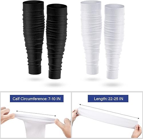 Miniatura 2 de Kasyat 2 pares de calcetines de fútbol para hombre, manga de compresión de pantorrilla, para fútbol, correr, adultos, jóvenes, mujeres