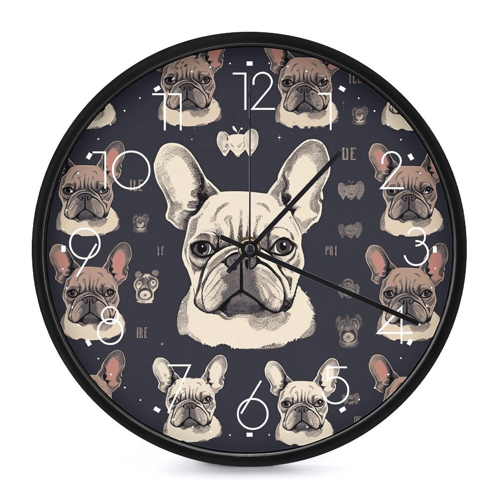 Horloge murale silencieuse pour salon et chambre moderne de 25 cm