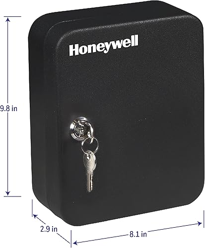 Miniatura 2 de Honeywell Safes & Door Locks - Caja pequeña de 48 ganchos para llaves de oficina - Caja de metal duradera que mantiene tus llaves seguras - Caja de