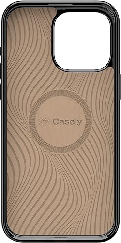 Miniatura 9 de Casely Funda para iPhone 15 Pro  Ondulación moca  Ondas marrones  Funda clásica  Compatible con MagSafe y botón de acción