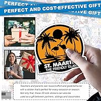 Vista 3 de Pegatinas de San Martén, calcomanías de viaje de vacaciones, calcomanías de vinilo, calcomanías de vinilo para coche, laptop, pared, ventana