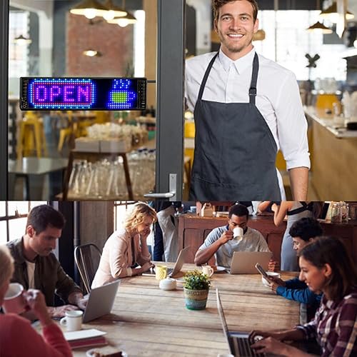 Miniatura 5 de Letreros LED para coche RGBW, panel flexible de desplazamiento de animación con patrón de texto personalizado, pantalla de control de aplicación USB