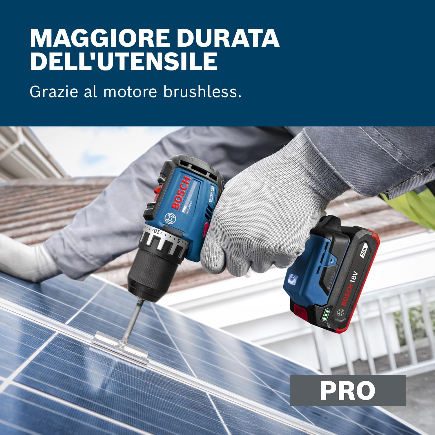 Bosch PRO 18V System Trapano-avvitatore a batteria GSR18V-52 (incl. batteria GBA 18V 2.0Ah, GAL 18V-20, L-case)