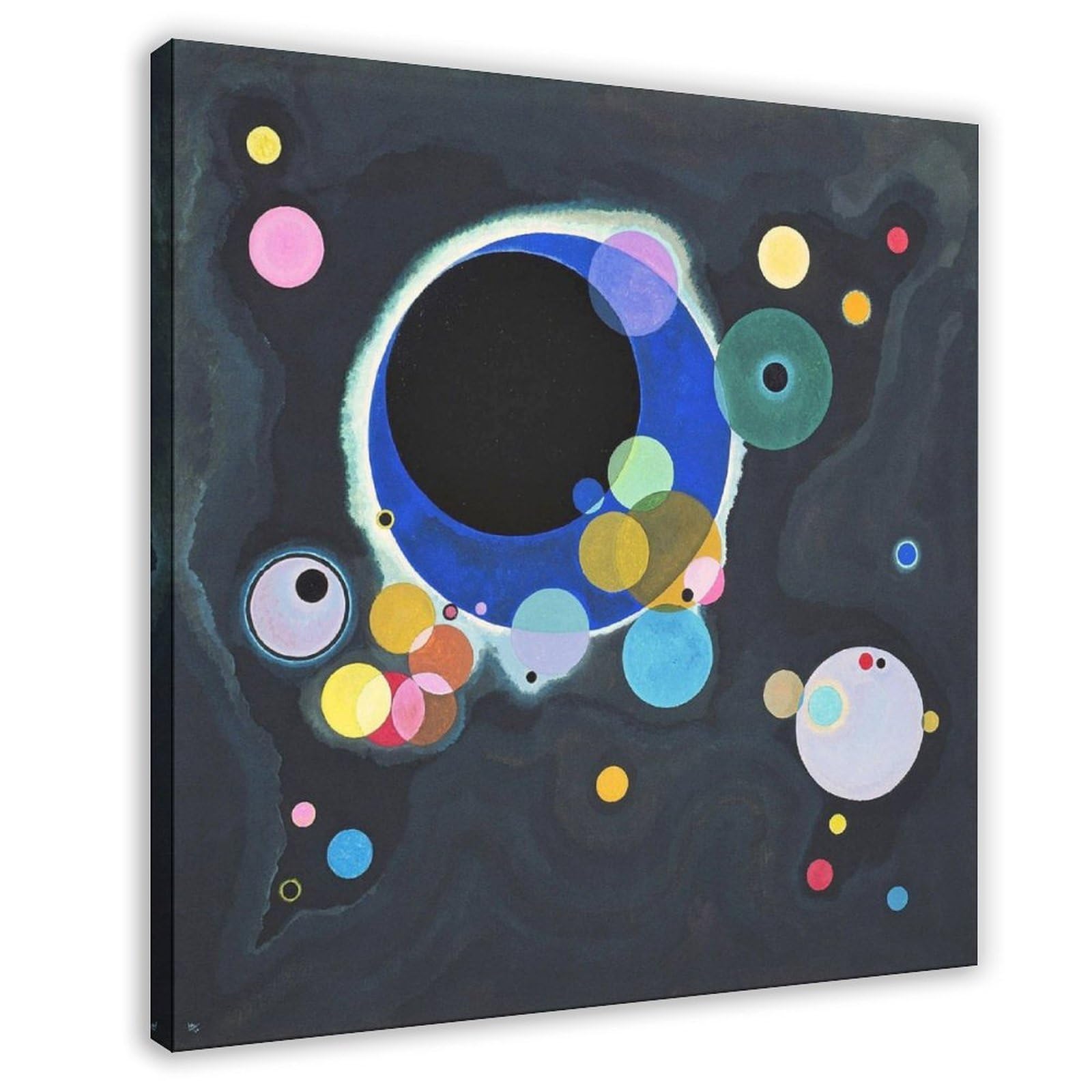 Toile Kandinsky Cercles 50 cm pour habiller un mur blanc sans vie - 6
