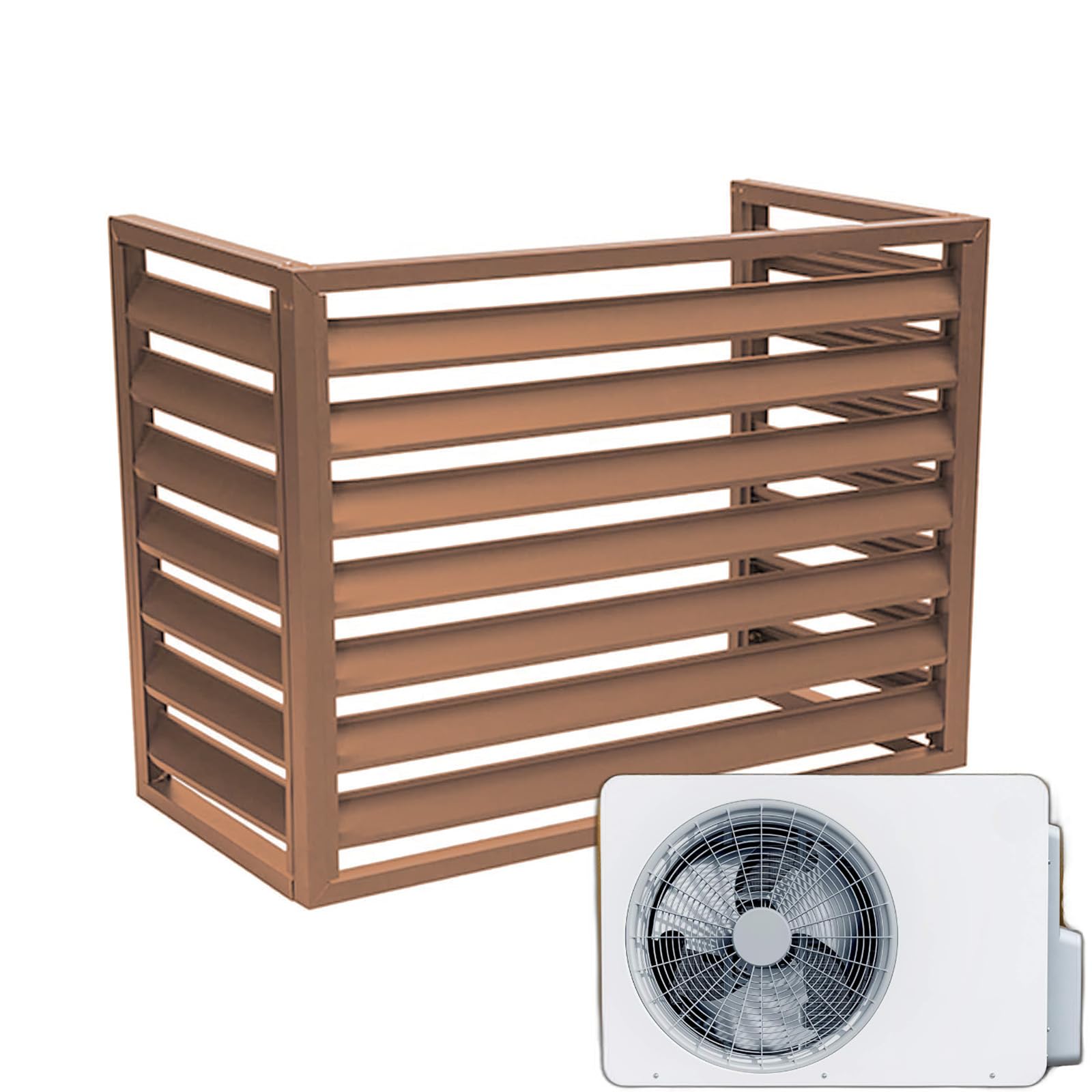 QYMYOZ Outdoor Air Conditioner Cover - Waterproof Heat Pump & AC Unit Cover, Flower Stand Protection, Fits Units L110W60H80, for 2~3P Systems
