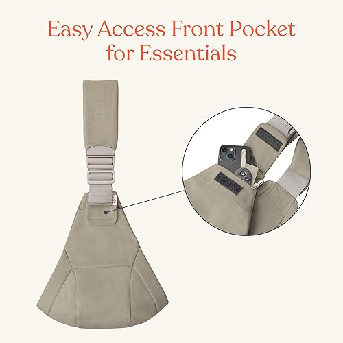 Miniatura 4 de Ergobaby Upsie - Portabebés color oliva suave, ligero, ajustable, para niños pequeños, diseño transpirable y ergonómico