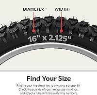 Vista 4 de Schwinn Tubo de repuesto para neumáticos de bicicleta, tubo interior de bicicleta, válvula Schrader, autosellante o básico, construcción duradera