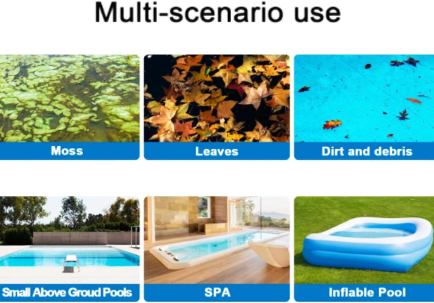 Swimming Pool Vacuum Cleaner 3 in 1 Cordless Rechargeable Powerful Motor Roller Bristle Design Handheld Pool Cleaner Spa Hot Tub Sand and Debris Removal Cleaner US Plug