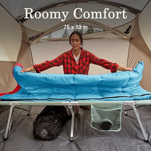 Miniatura 5 de Coleman Flatlands 30F35F40F45F50F Sleeping Bag with Big & Tall & Double Bag Options, Made from 100% Recycled Material, Cool Weather Sleeping Bag