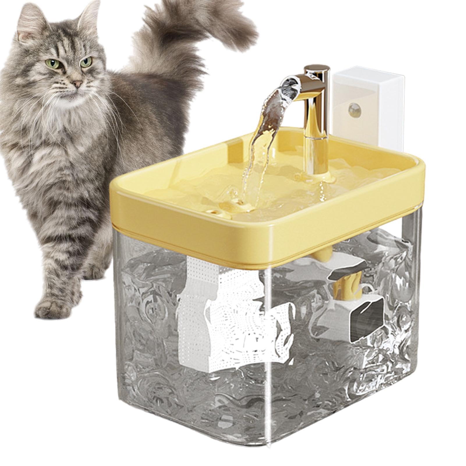 Amazon | 猫用噴水、猫用噴水 - 猫の水飲み場屋内猫用 1.5L 噴水