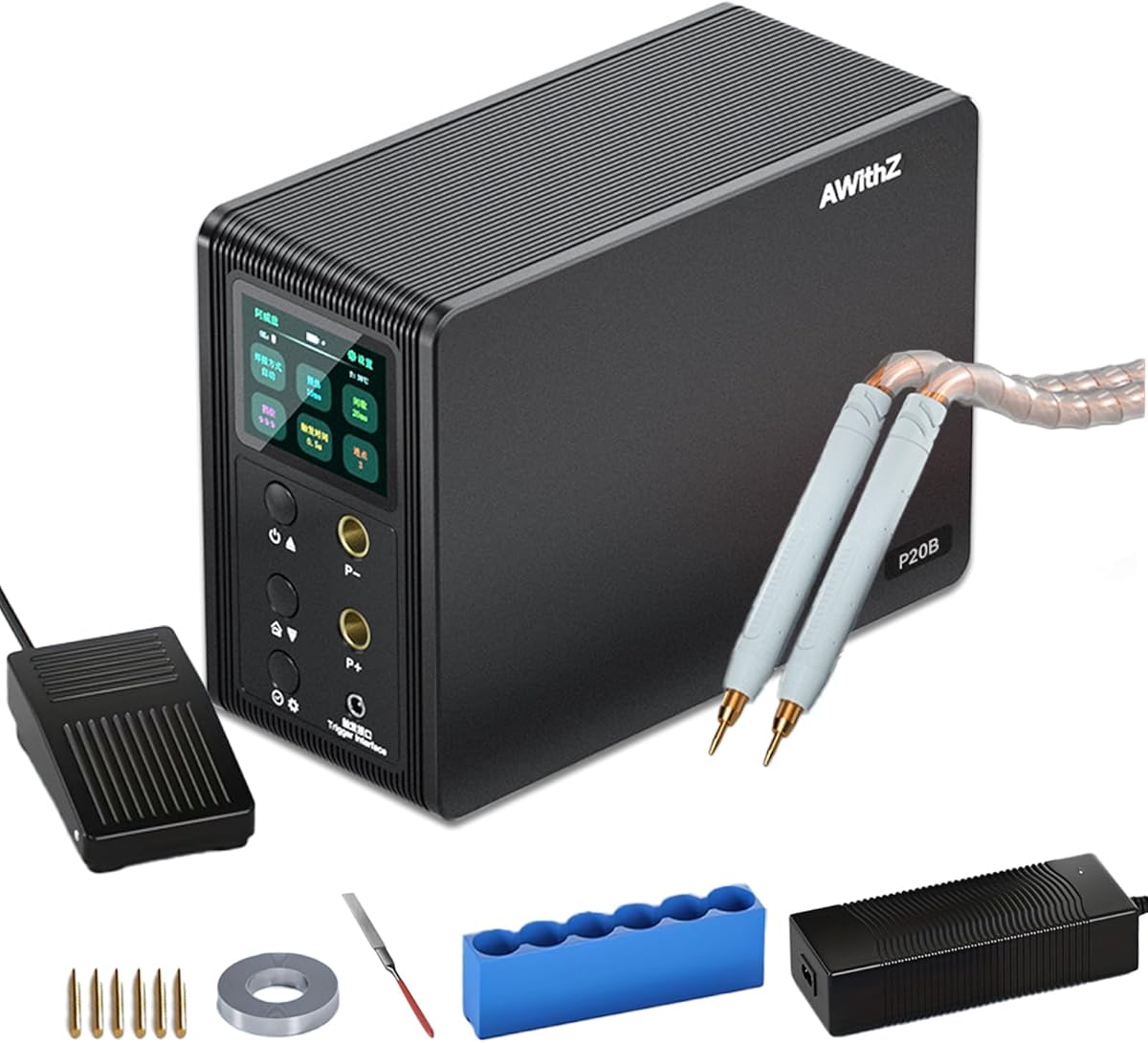 14.6KW Portable Capacitor Battery Spot Welder for 18650 & LiFePO4, Adjustable 2-in-1 Automatic/Foot Pedal Welding Machine, DIY Battery Pack Welder kit with Nickel Strip