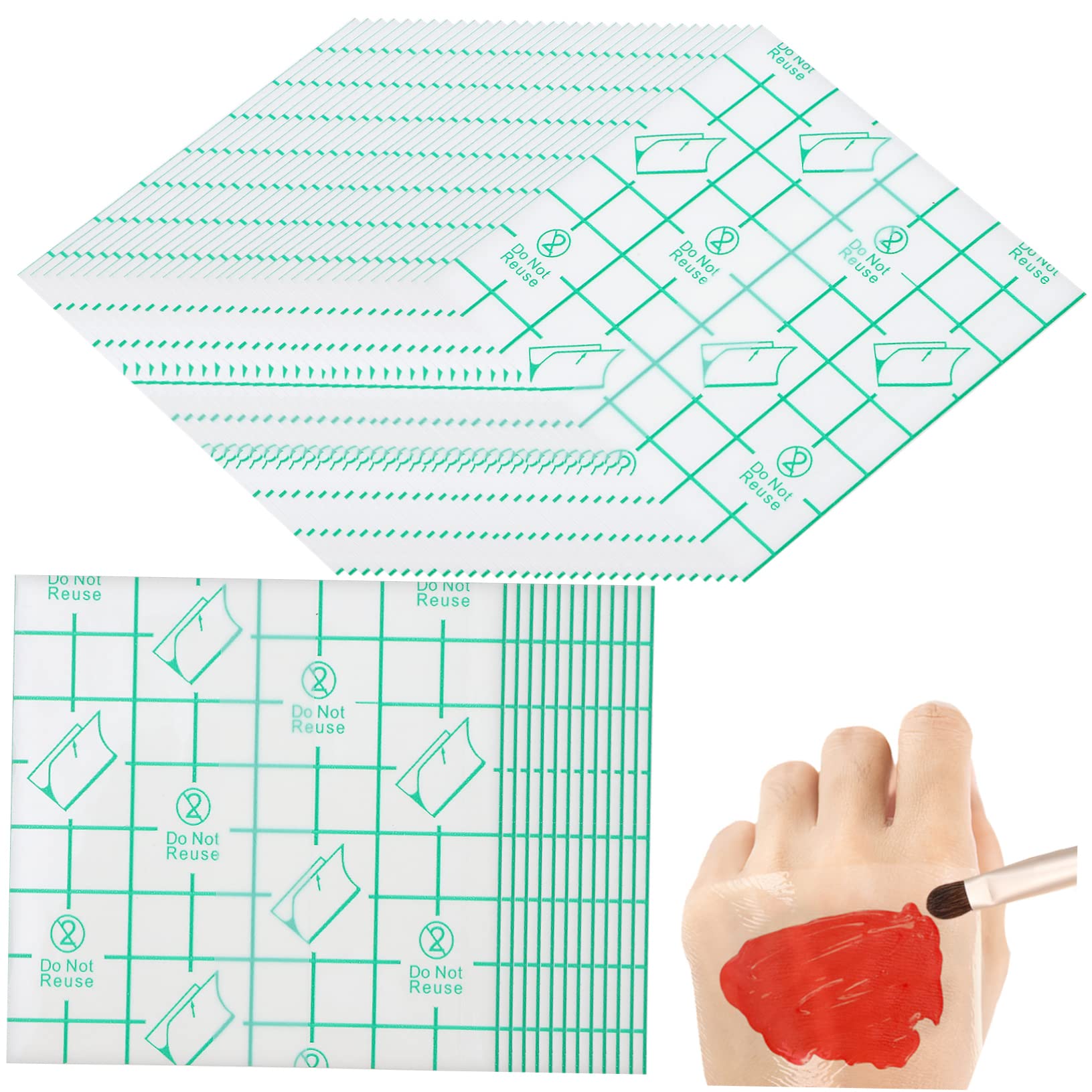 IWOWHERO Replaceable Makeup Mixing Palette Stickers 200 Pack Adhesive Hand for Cosmetics Easy to Use and Clean