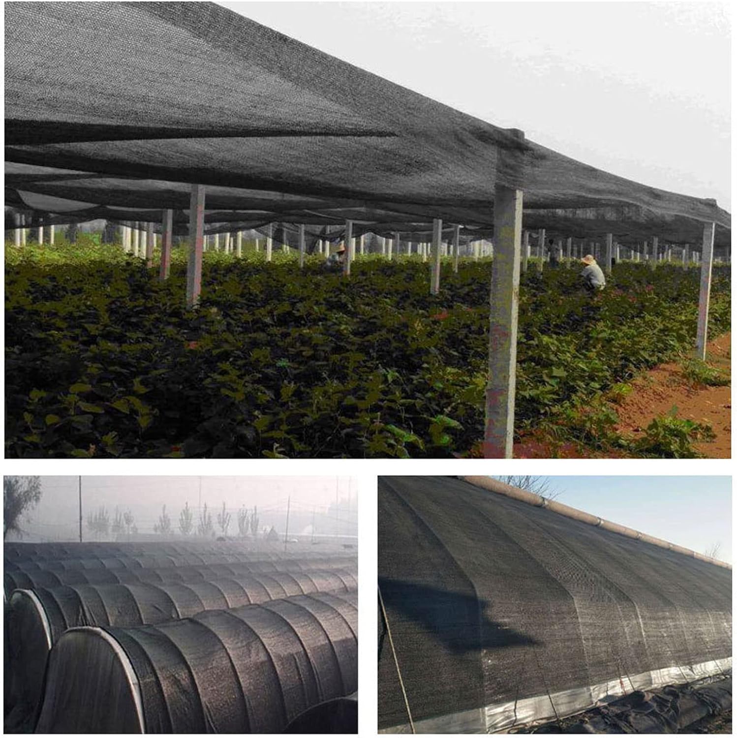 Shade Cloth 6x23.0ft, Shade Net, Shade Mesh Net, Garden Sun Shade Netting, Heavy Duty Black Knitted Mesh Tarp with Grommets 80% Shade, for Garden Patio&Plants