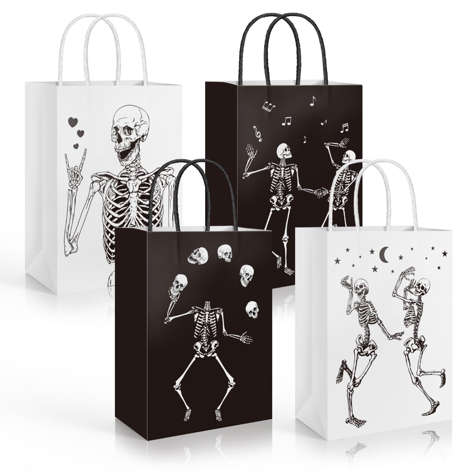 Whaline Halloween Tissue Paper - 100 Sheets Dancing Skeleton Design 13 7x19 6 Inch 232907 - View #12