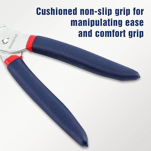 Miniatura 3 de WORKPRO Alicates de anillo de cerdo con 500 anillos de cerdo de 34 pulgadas, anillos de cerdo de acero galvanizado perfectos para tapicería de