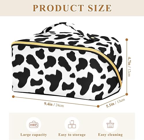 Miniatura 4 de Bolsa de maquillaje de rombos, bolsas de maquillaje portátiles de gran capacidad para mujeres y niñas, estuche de cosméticos multifuncional de