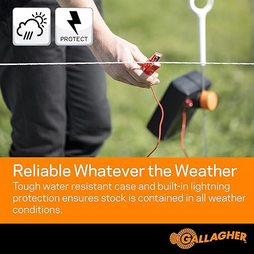 Miniatura 6 de Gallagher Cargador eléctrico solar S12 para valla | Alimenta hasta 4 millas/18 acres de valla | Tecnología solar de litio, energizador de julio