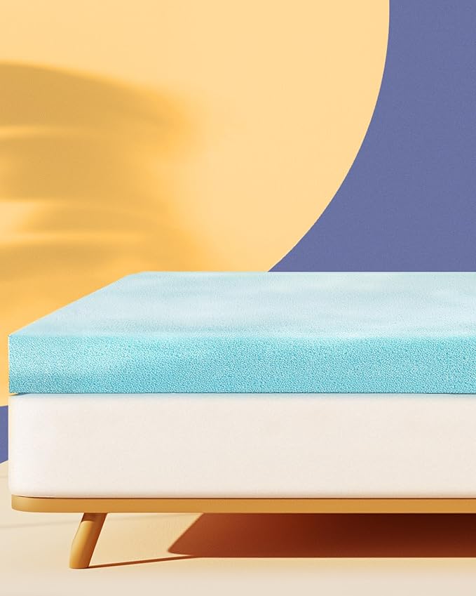 ViscoSoft Memory Foam Mattress Topper King - 3 Inch Reflex Cooling Gel Mattress Pad - CertiPUR-US - Oeko TEX Certified