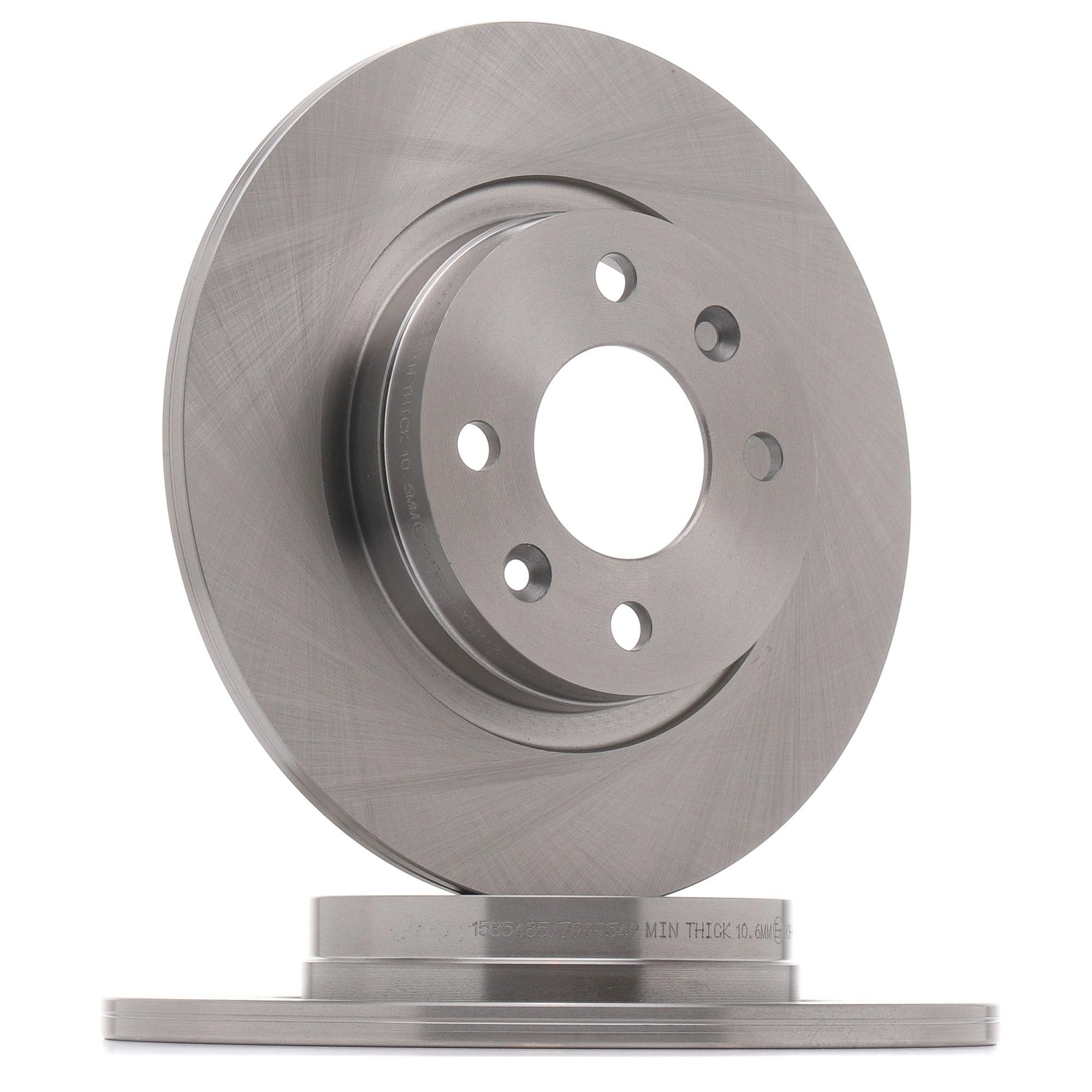 RIDEX 82B0078 2x Disco freno Anteriore senza viti/bulloni Compatibilità con RENAULT CLIO II BB0/1/2, CB0/1/2