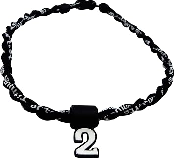 Pick Your Number or Letters - Twisted Titanium Sports Tornado Necklace