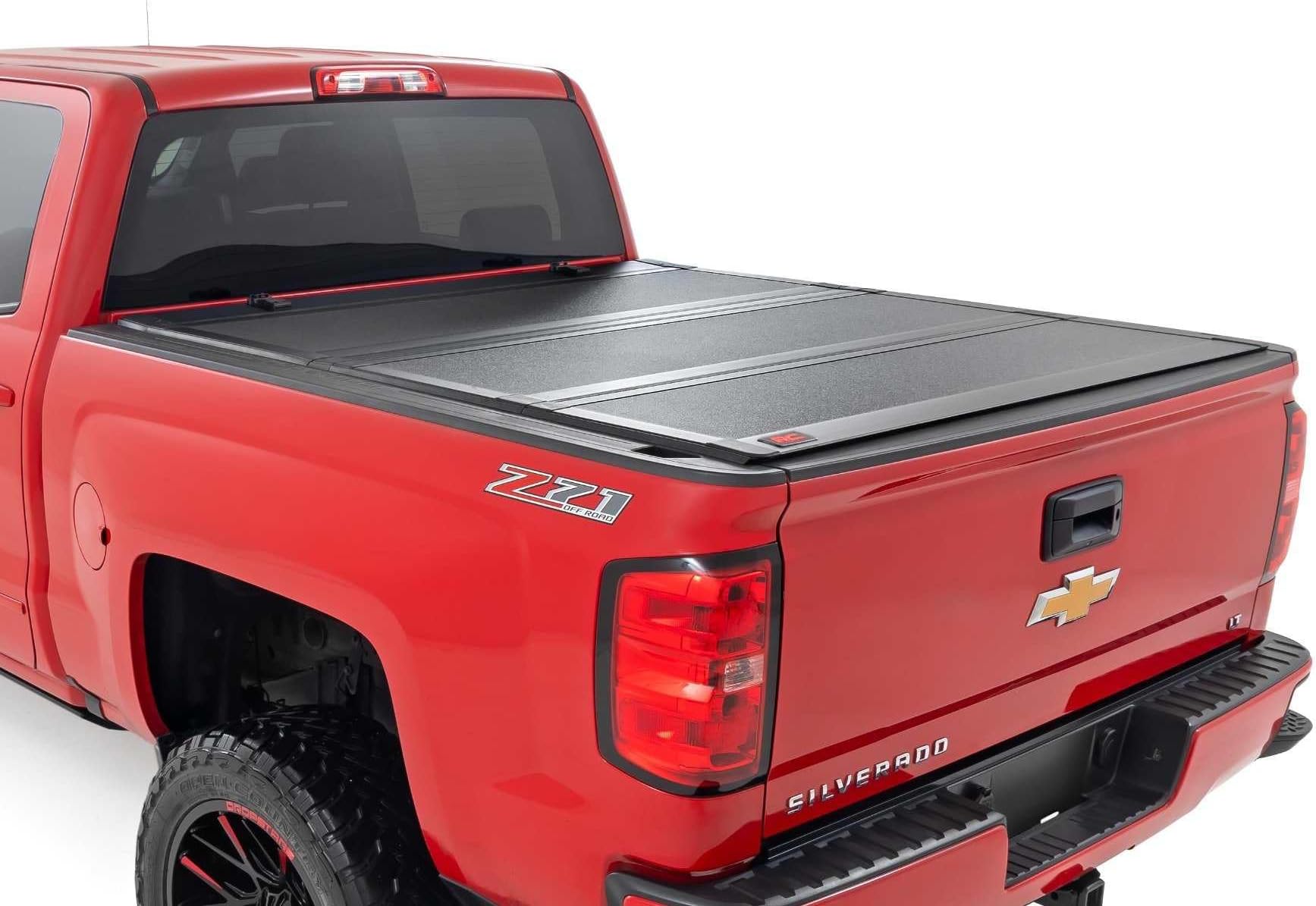 Rough Country Hard TriFold FlipUp Truck Bed Tonneau Cover
