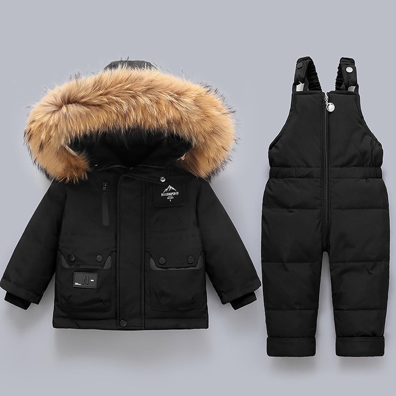 Kids Snow Suit Girls Hooded Waterproof Insulated 2 Piece Ski Suit Traje De Nieve