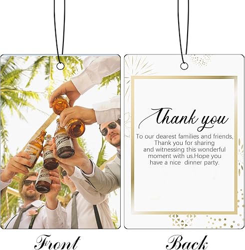 Miniatura 2 de Ambientador personalizado para automóvil, 10, 20, 50, 100 unidades, personalizados, de doble cara, con logotipo de texto fotográfico. Regalos de