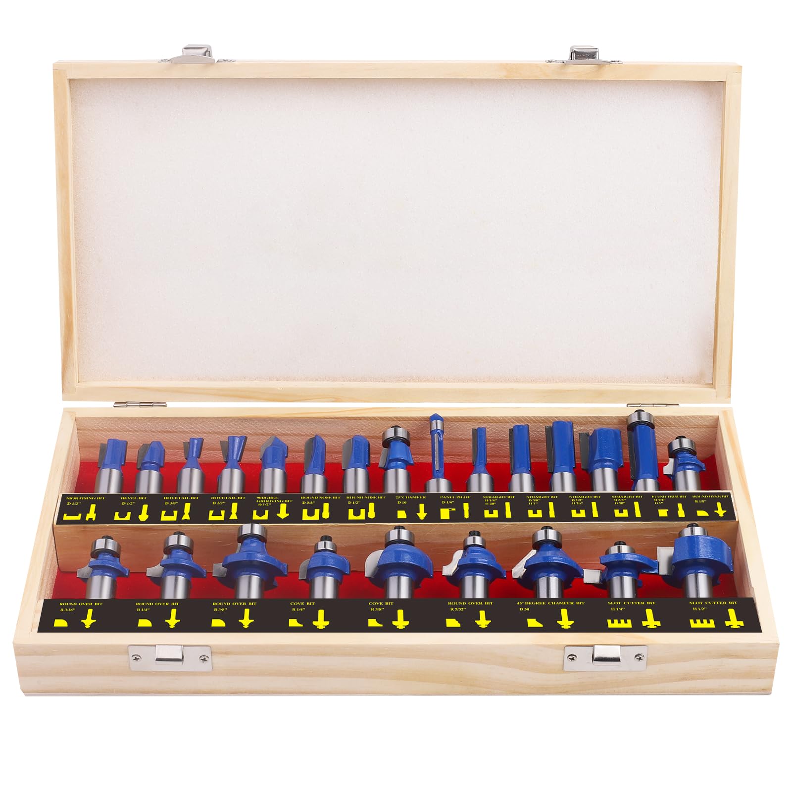 BAIDETS Router Bits Set - 24 Pieces for Woodworking -6 BAIDETS Router Bits Set - 24 Pieces for Woodworking -6