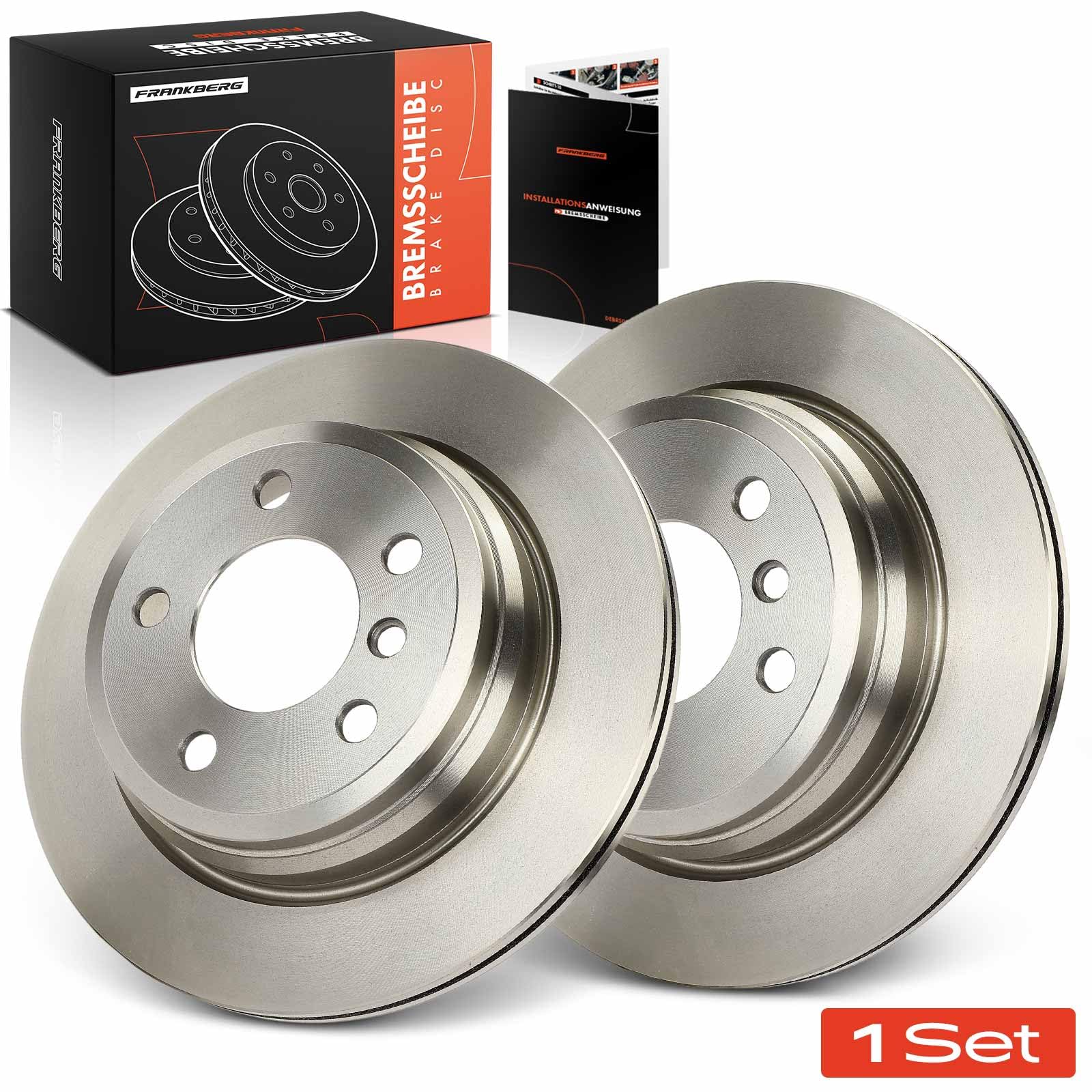 Frankberg 2x Bremsscheiben Hinten Belüftet ⌀300mm 34216792229 | Kompatibel mit 4 Coupe F32 F82, 3er F30 F80, 3 Gran Turismo F34, 3er Touring F31, 4 Gran Coupe F36, 4 Cabriolet F33 F83