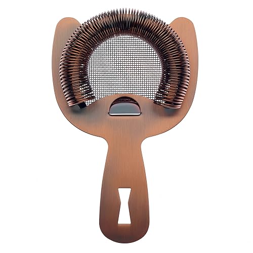 Barfly Colador de resorte de malla fina, cobre antiguo