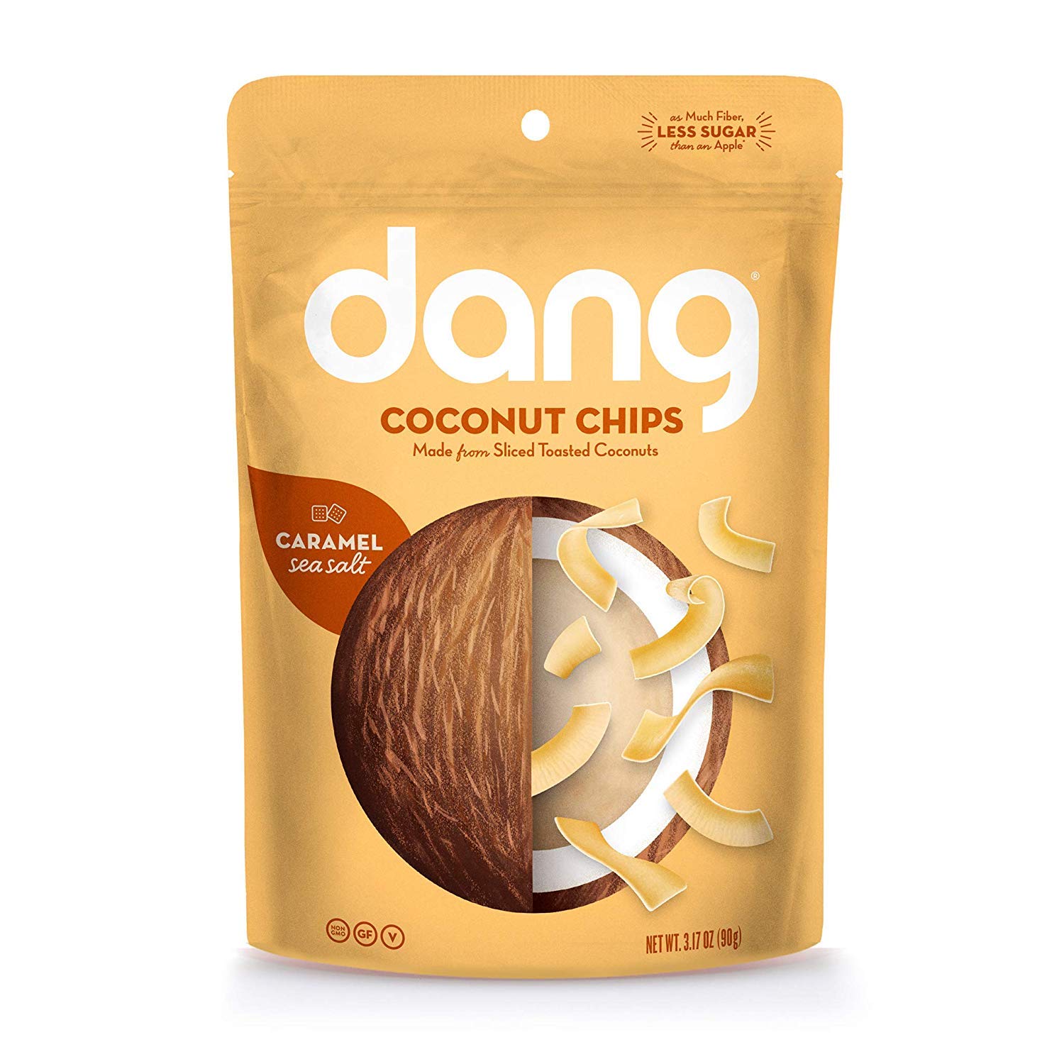 DANG Toasted Coconut Chips | Caramel Sea Salt | 4 Pack | Vegan, Gluten Free, Paleo Friendly, Non Gmo, Healthy Snacks Made With Whole Foods | 3.17 Oz Resealable Bags thumbnail 3
