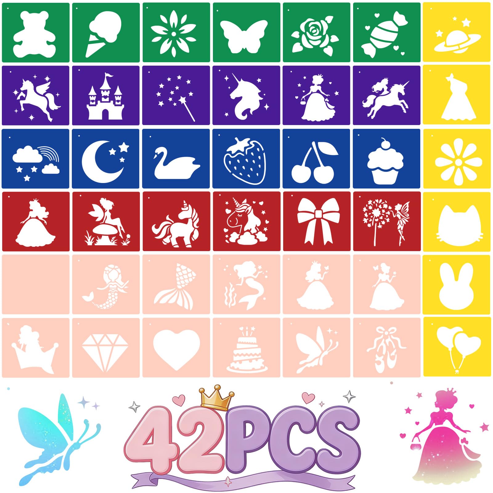 Kids Drawing Stencils - 32 Piece Set -13