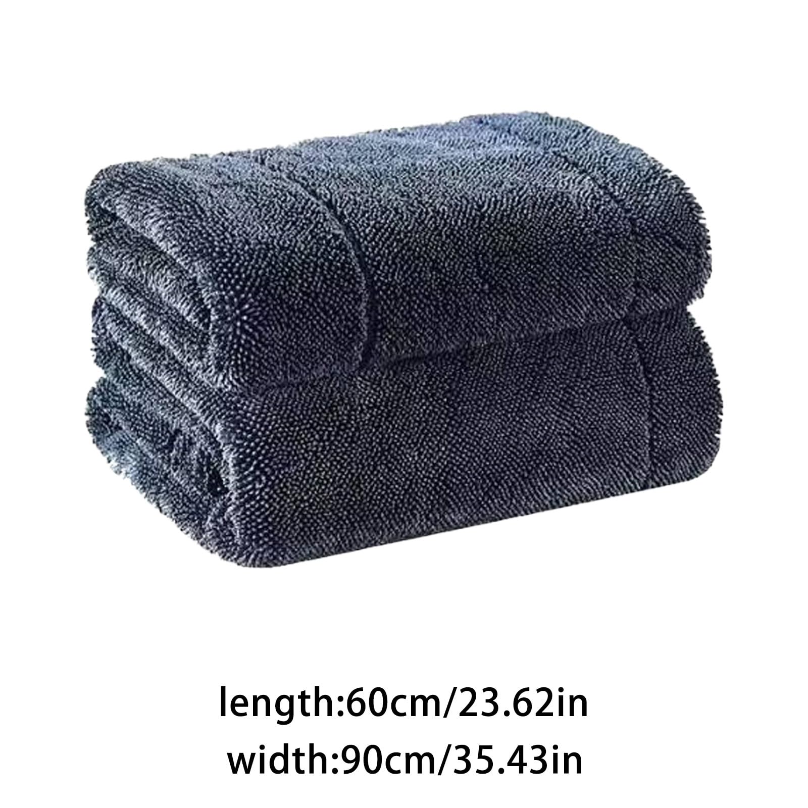 Auto Trockentuch XXL - Microfasertuch Autopflege mit saugstark für kratzfreies Trocknen, Lack-schonende microfasertuch, Microfasertücher Auto - Poliertuch (2, 60X90cm)