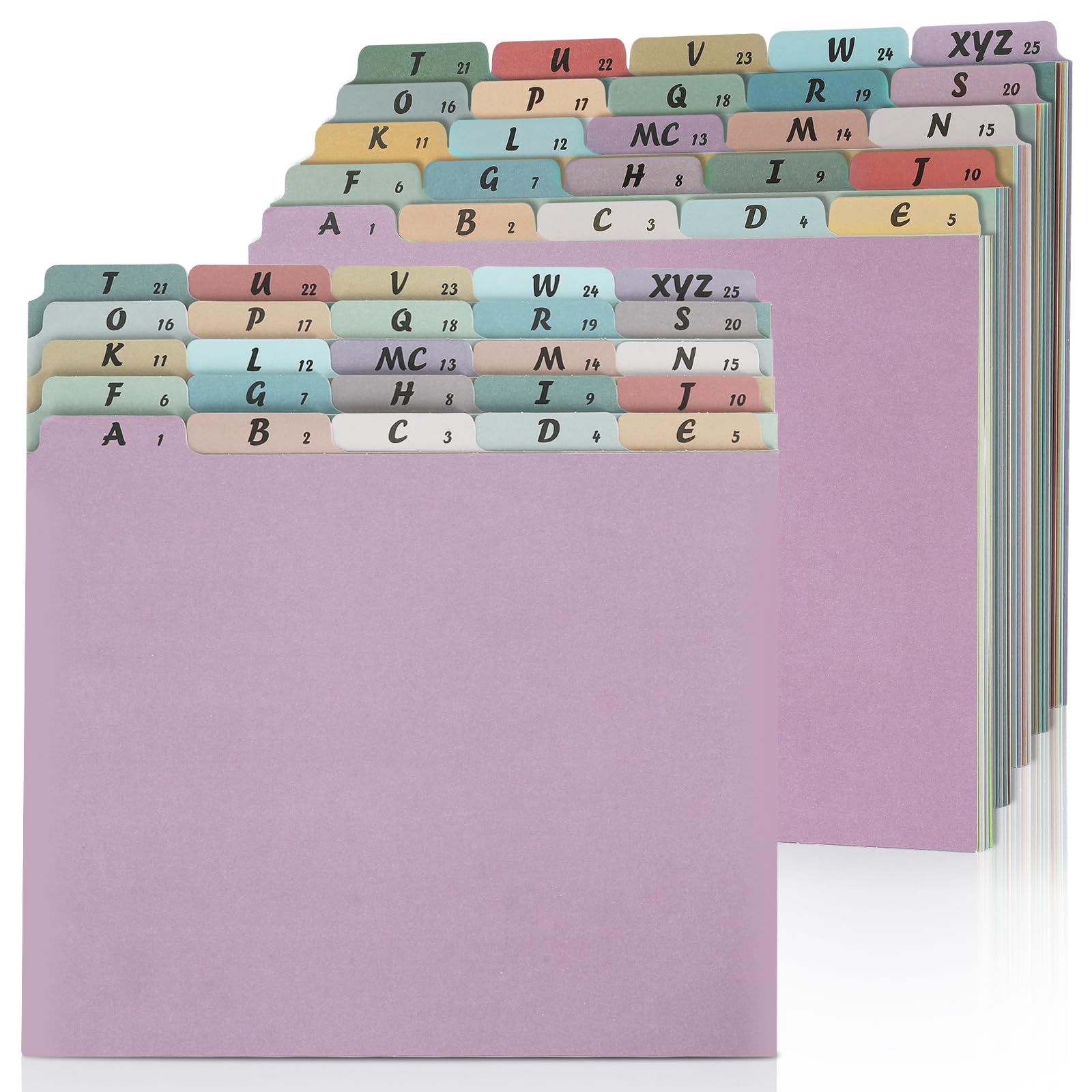 Amazon.com: 2 Set 50 Alphabet File Dividers A-Z Top Tab File