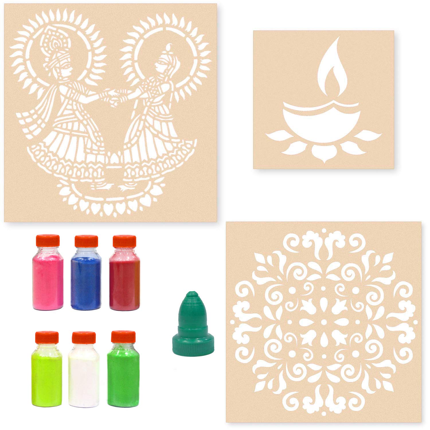 Buy Incredible Gifts India DIY Wooden Rangoli Stencils Set for Diwali
