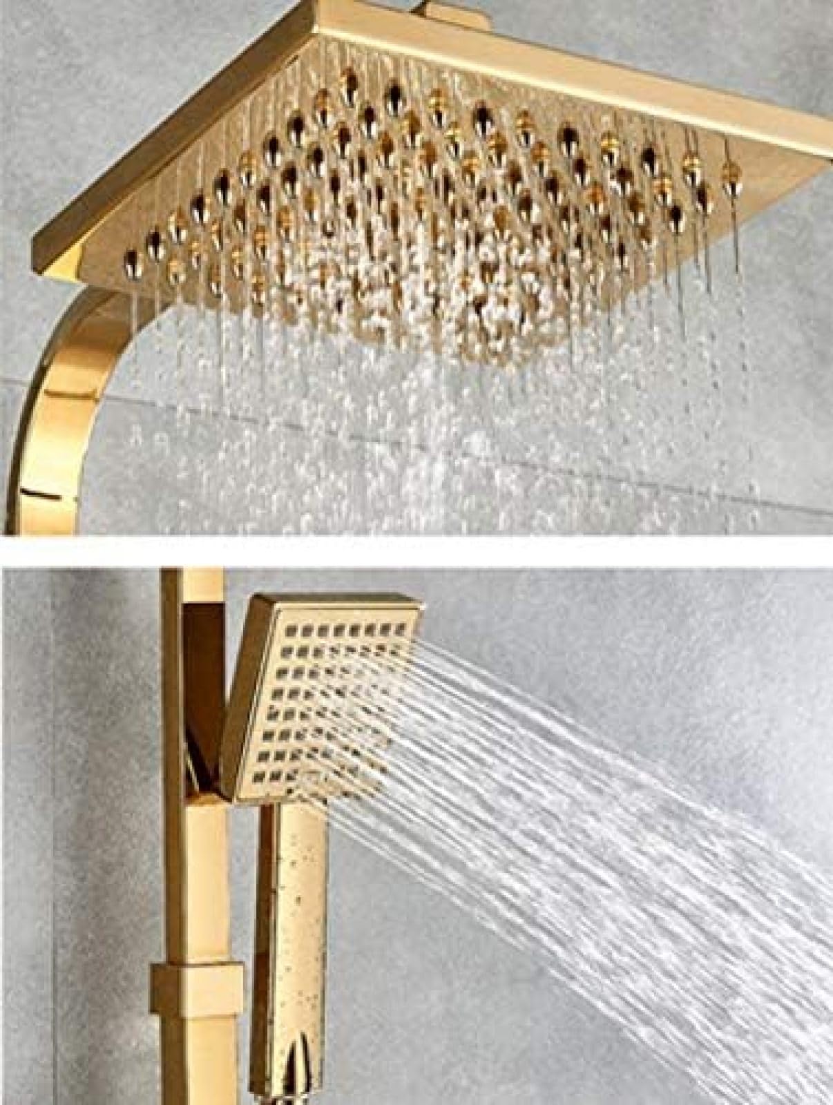 Grifos de Ducha de baño de Lujo de latón Dorado, Grifo Mezclador para baño, Cabezal de Ducha de Lluvia montado en la Pared, Juegos de grifos de Ducha, Grifo de bañera, grifos para