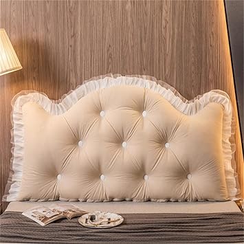 Headboard Pillow Full King Queen Twin, Large Reading Pillow Bolster Backrest Pillow Wedge Positioning Support Pillow for Sofa Bed Lumbar Pad,Camel,79"/200cm