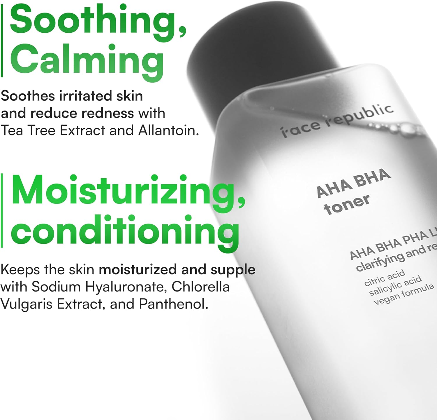 Face Republic AHA/BHA Toner 160ml 5.41 fl oz | Clarifying, Refining, Hydrating | Pore Care, Gentle Exfoliation | AHA BHA PHA LHA | for Oily, Sensitive Skin | Alcohol-Free | Vegan Korean Skincare - Image 6