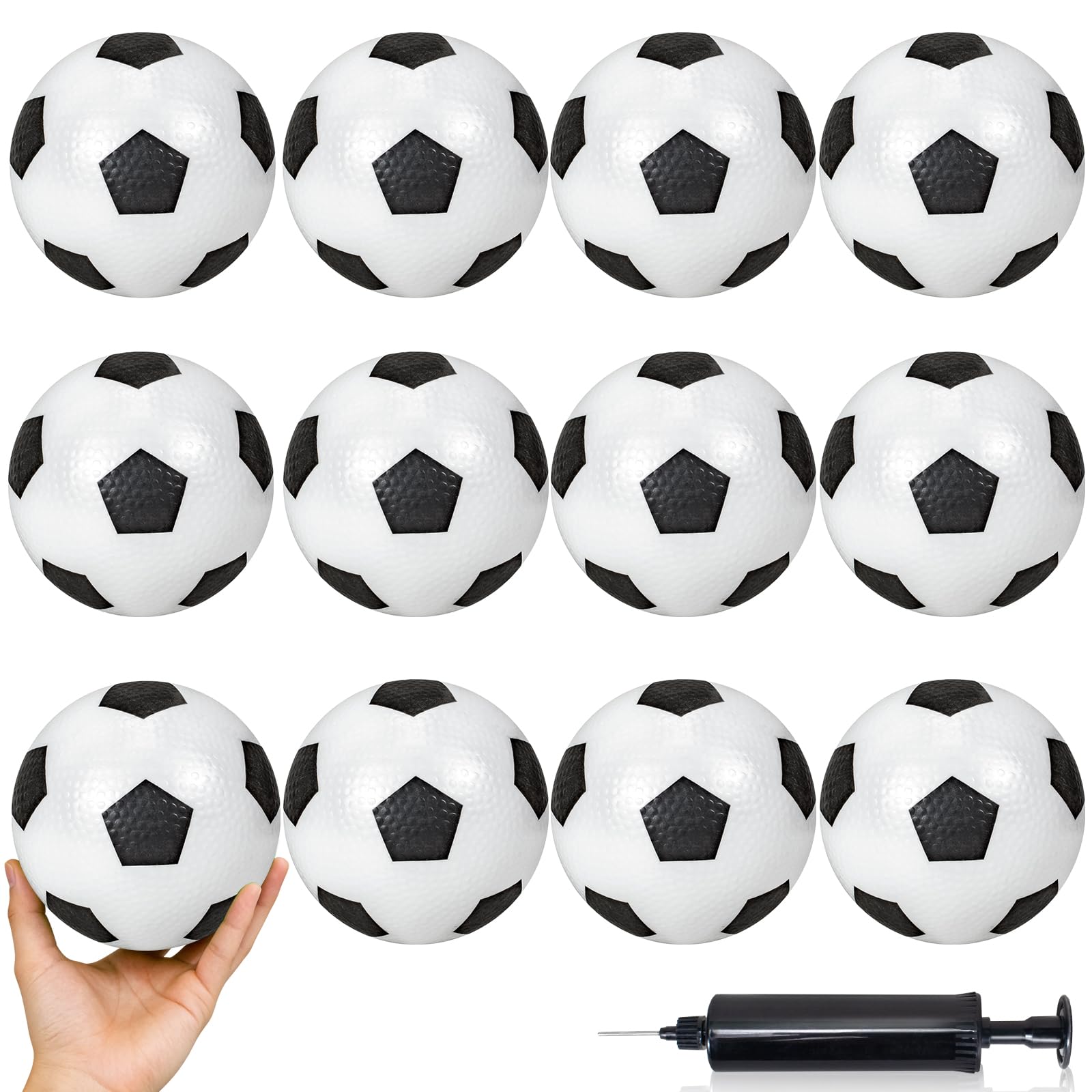 12 PCS Small Soccer Balls, Inflatable 4'' Mini Soccer Ball for Kids | Kids Indoor Outdoor…