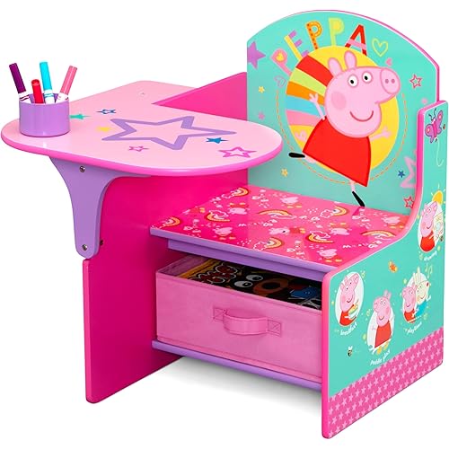 Delta Children - Peppa Pig Chair Desk with Storage Bin - Greenguard Gold Certified, Pink