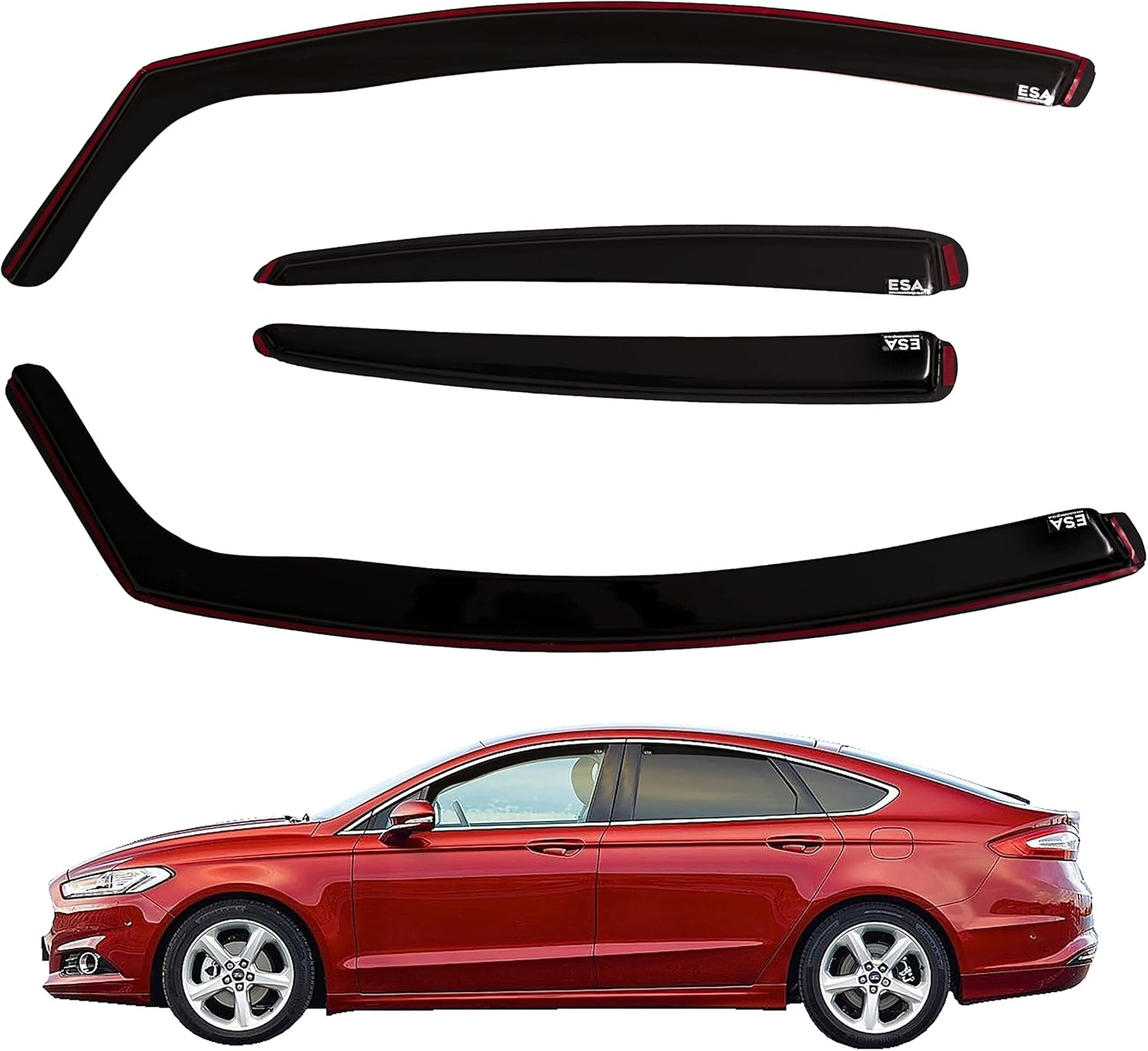 Esa ABS WIND RAIN SUN SMOKE GUARD DEFLECTORS COMPATIBLE WITH FORD