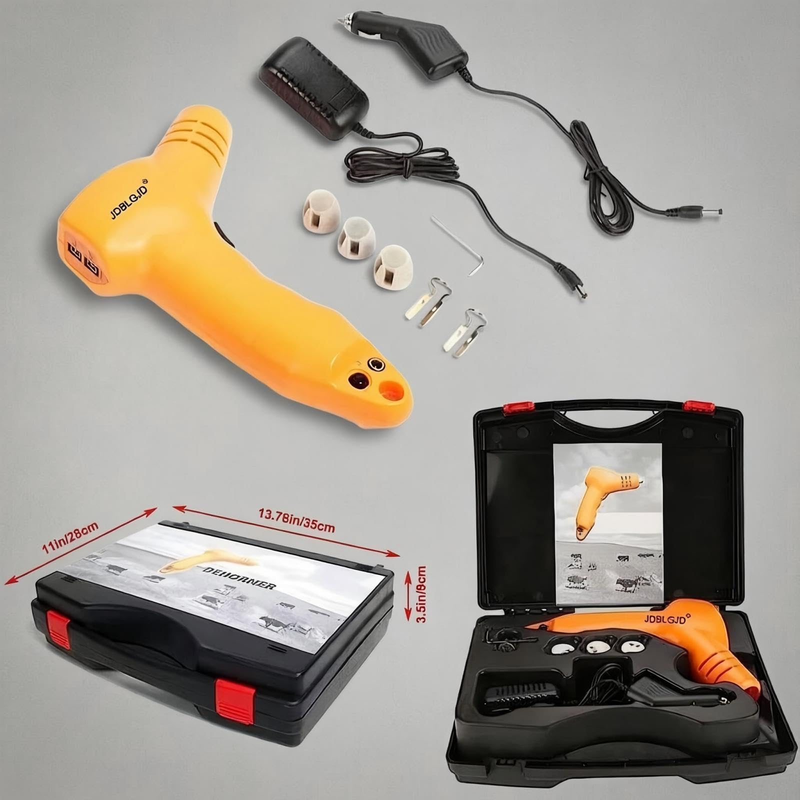 Kit profesional de descornado eléctrico Sierra de corte de cuernos de calentamiento rápido Para ganado vacuno ovino bovino Herramienta segura para la cría de ganado Para agricultores